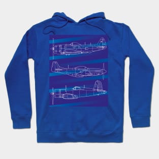 Blueprint Skies: Iconic Warbirds Hoodie